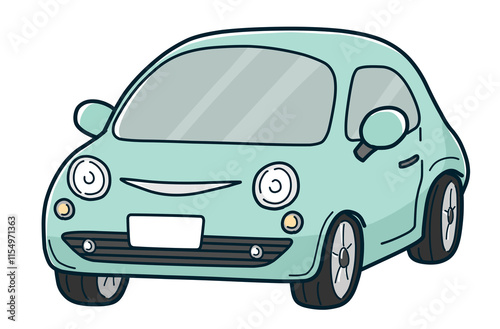 かわいい車（グリーン）
