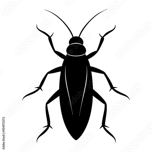 Cockroach Silhouette vector illustration