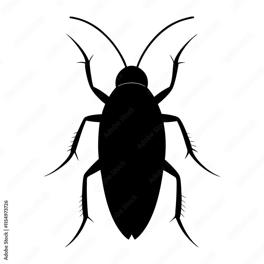 Cockroach Silhouette vector illustration Cockroach Silhouette vector illustration