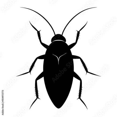 Cockroach Silhouette vector illustration