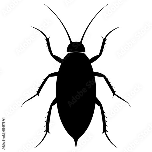 Cockroach Silhouette vector illustration