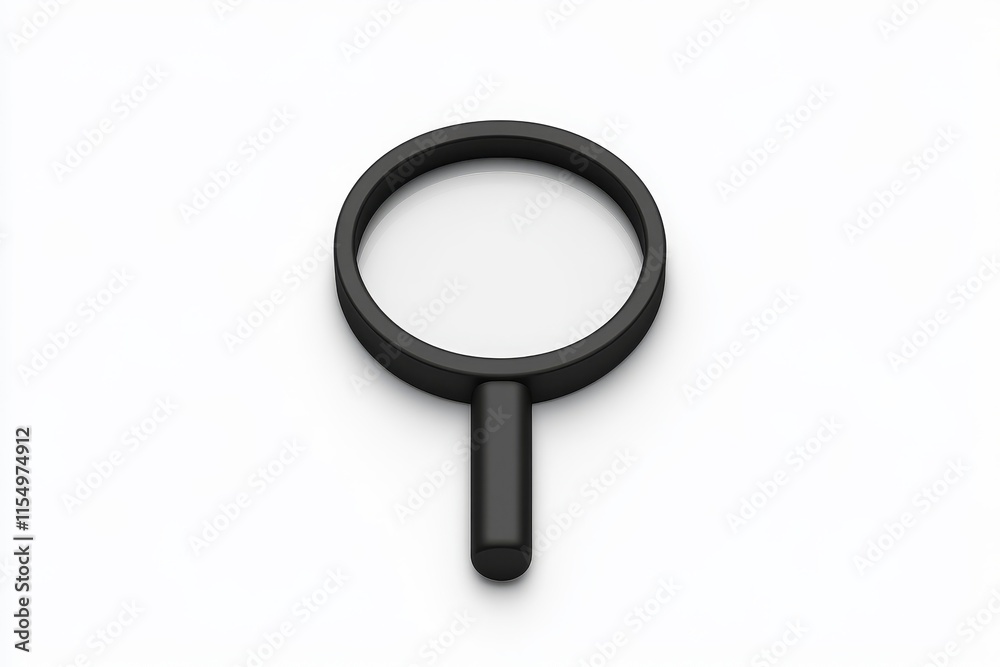 Black magnifying glass on white background. (1) Black magnifying glass on white background. (1)