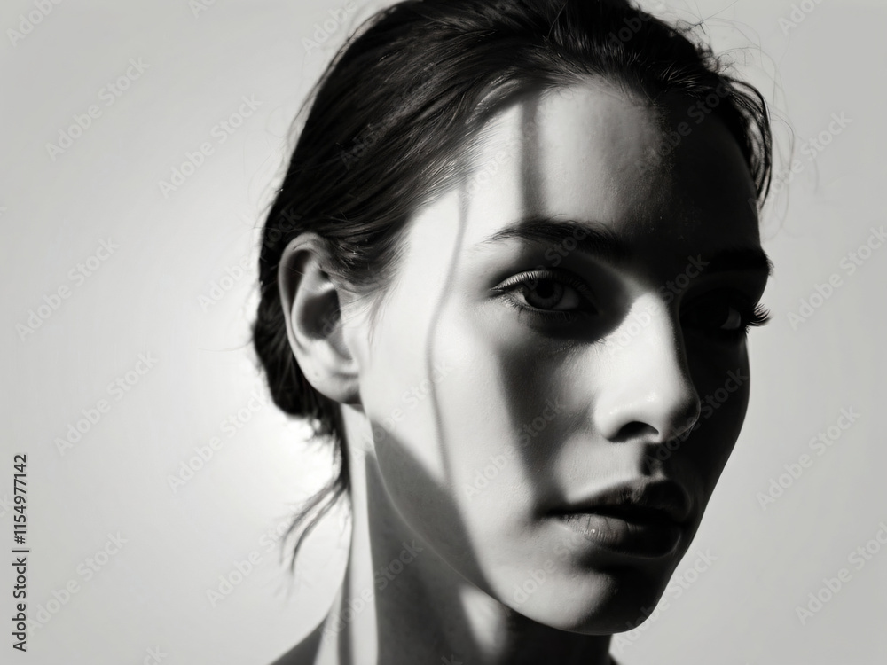 Fototapeta premium The woman in this photo epitomizes high fashion and grace.