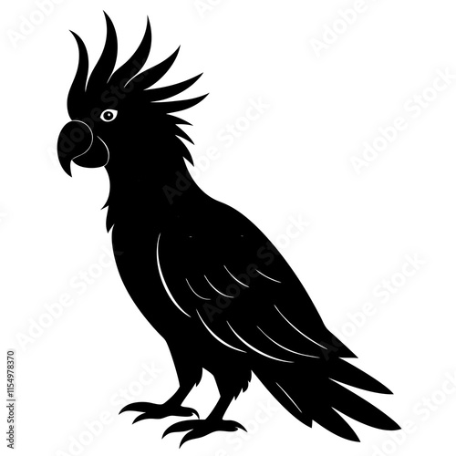 Cockatoo Silhouette vector illustration