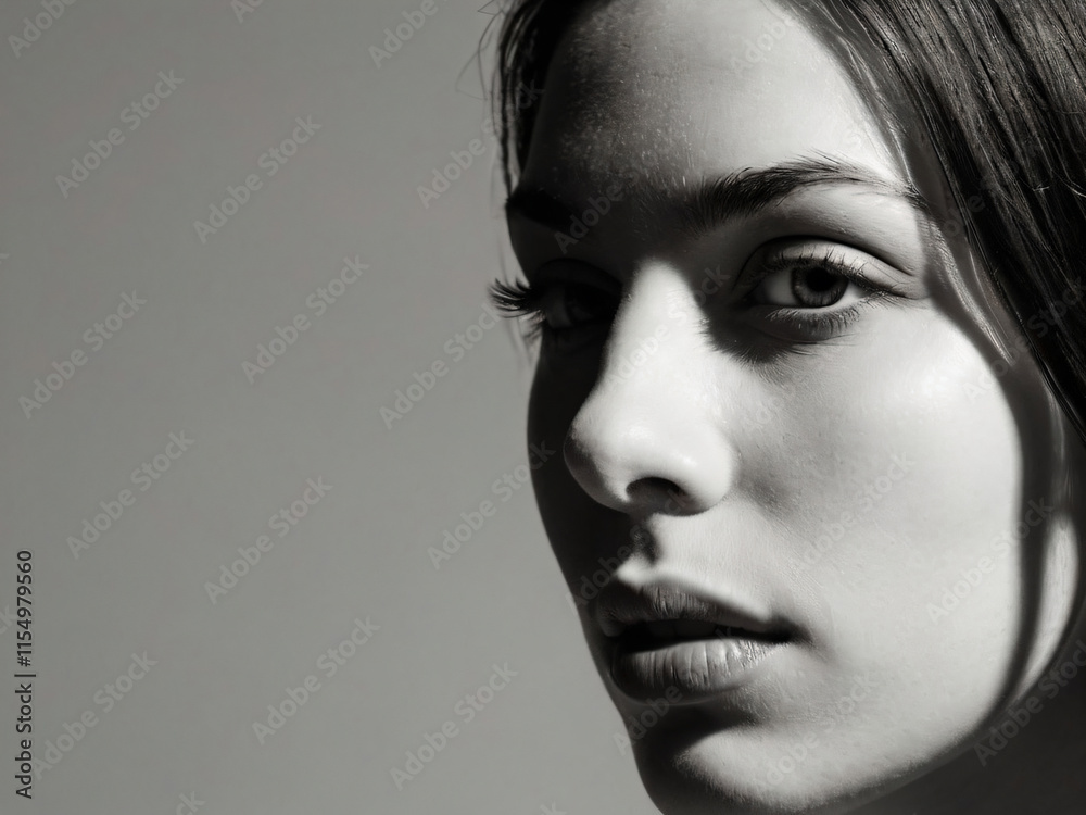 Fototapeta premium The woman in this fashion photo radiates elegance and style.