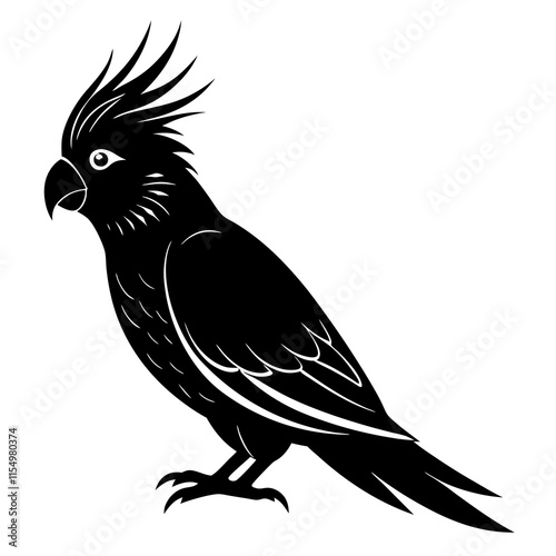 Cockatiel Silhouette vector illustration