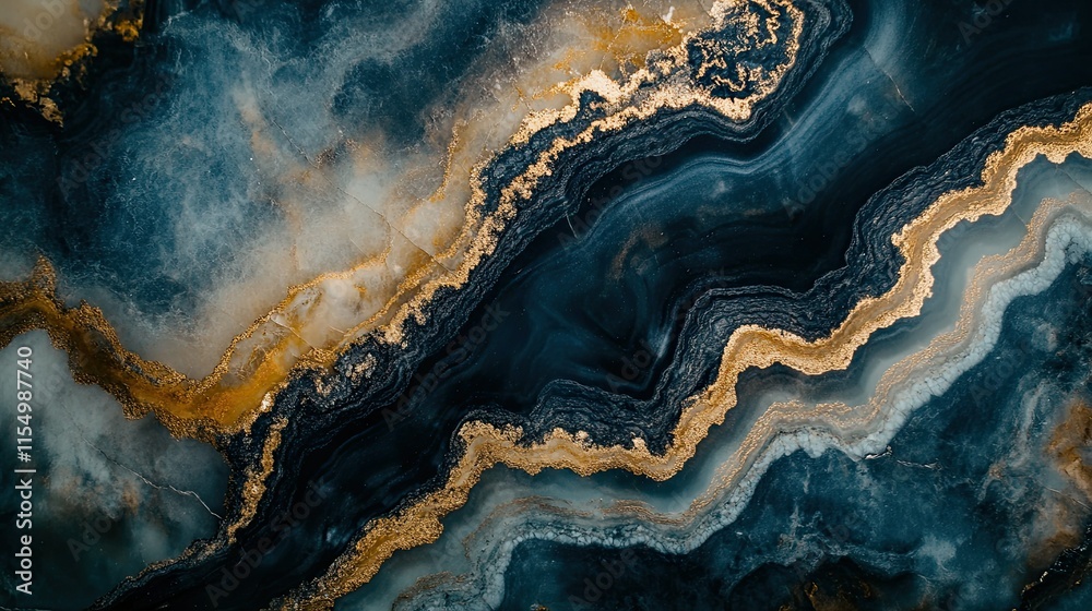 Elegant Dark Blue and Gold Abstract Marble Texture Background Elegant Dark Blue and Gold Abstract Marble Texture Background