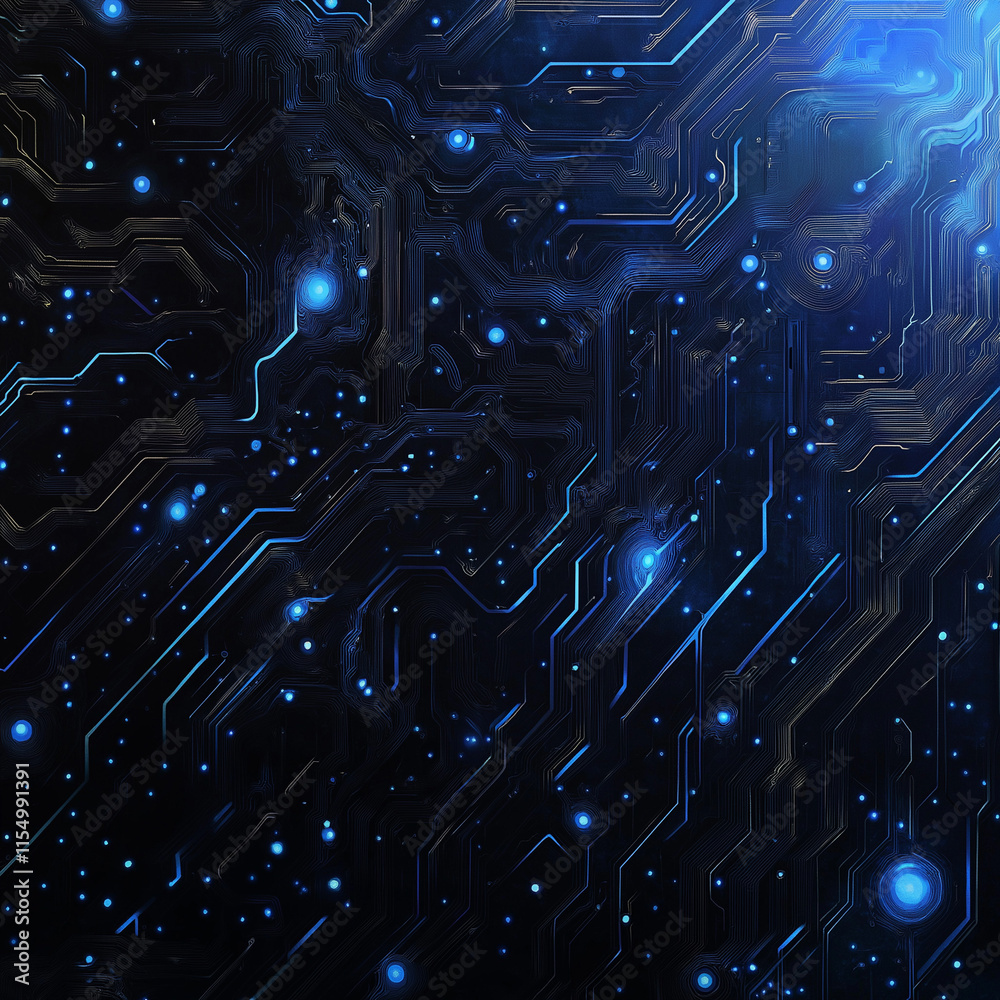 Fototapeta premium abstract technology background with network, generative AI illustration