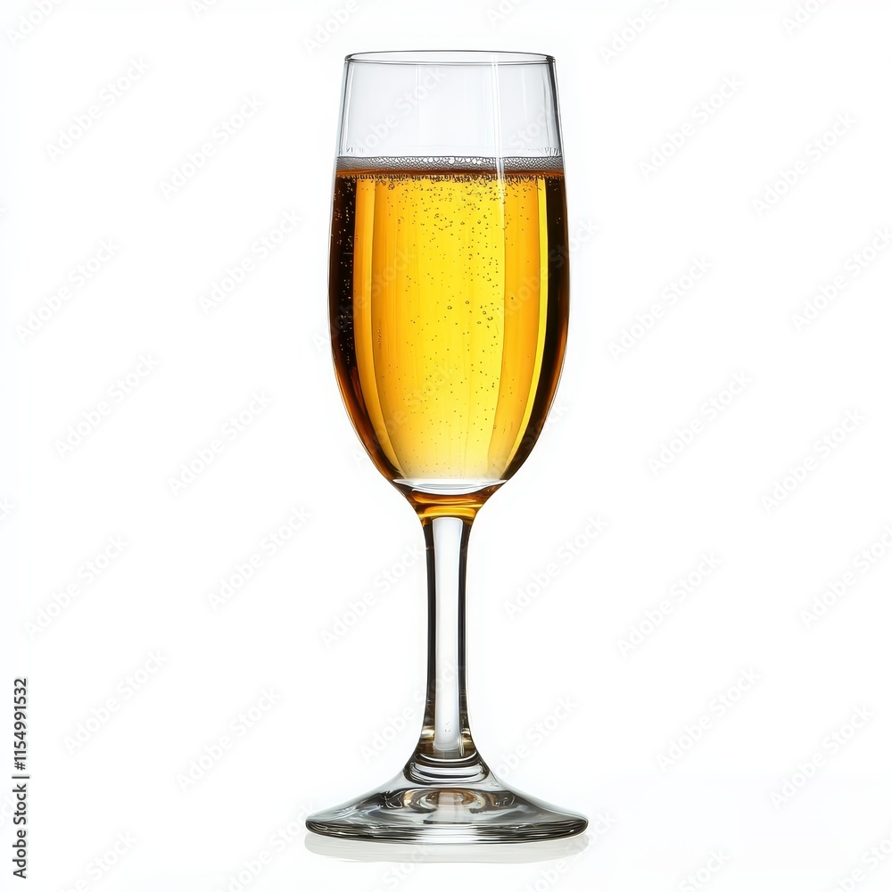 Sparkling champagne in a flute glass. Sparkling champagne in a flute glass.