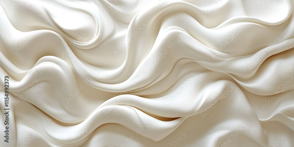 Fototapeta premium Abstract ivory fabric waves, elegant, soft, smooth, luxurious texture.