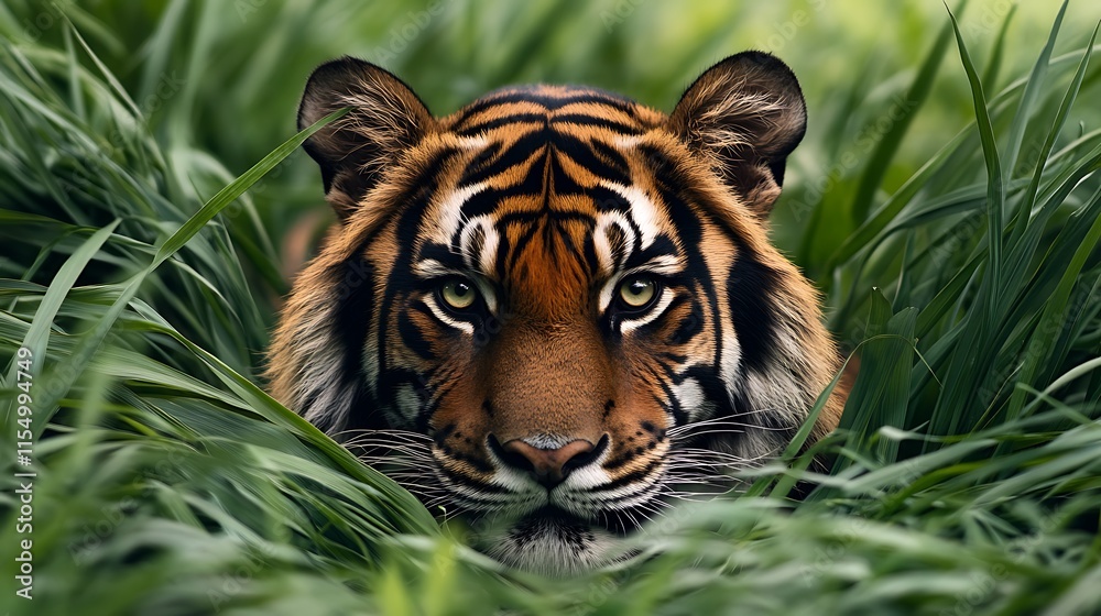 Obraz premium Tiger in the grass