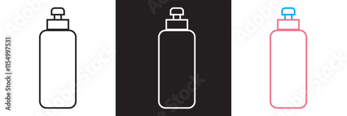 Bottle icon. Vector illustration. isolated on white and black background. EPS 10