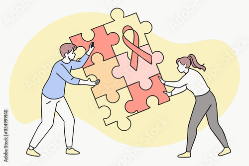 Puzzle Pieces: Interlocking Symbols of Problem-Solving vector silhouette on a white background