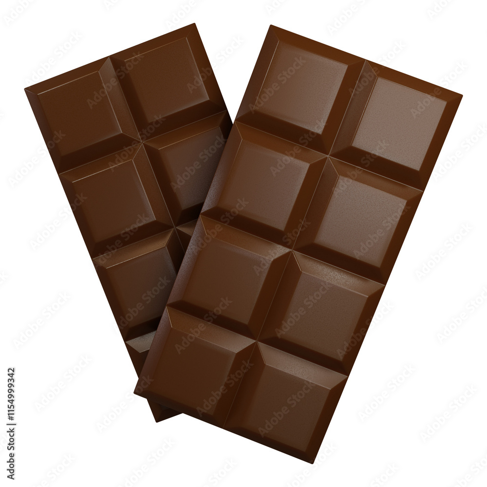 Fototapeta premium 3d rendering of chocolate bar isolated on white