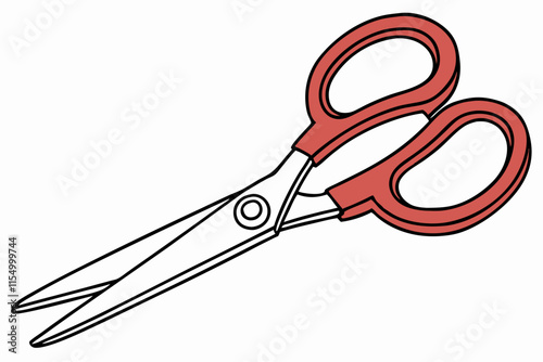 Scissors: A Versatile Tool for Cutting Precision vector silhouette on a white background