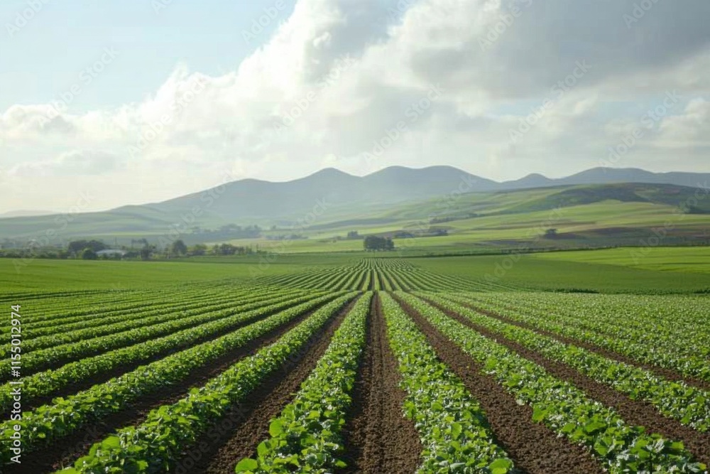 Innovative technology enhancing crop analysis in vast rural farming landscape. Generative AI Innovative technology enhancing crop analysis in vast rural farming landscape. Generative AI