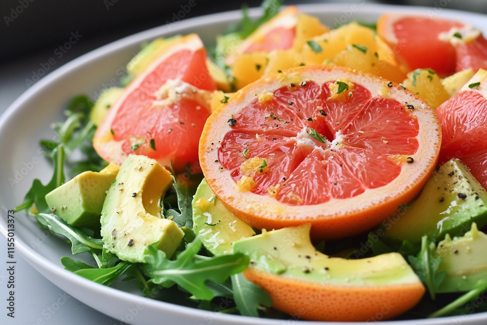 Grapefruit and Avocado Salad with Arugula Grapefruit and Avocado Salad with Arugula