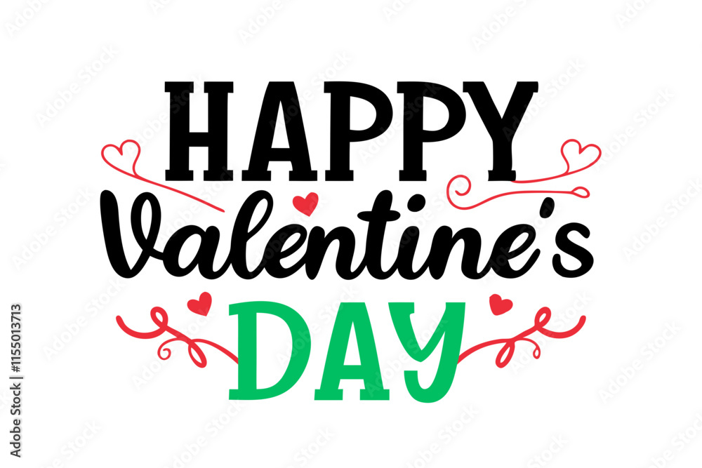 Valentine’s Day Typography Design vector art Valentine’s Day Typography Design vector art