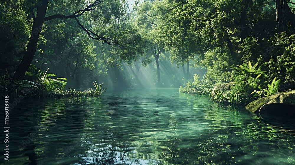 Obraz premium Jungle River Landscape