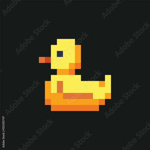 this is a duck in pixel art with colorful color,this item good for presentations,stickers, icons, t shirt design,game asset,logo and project.