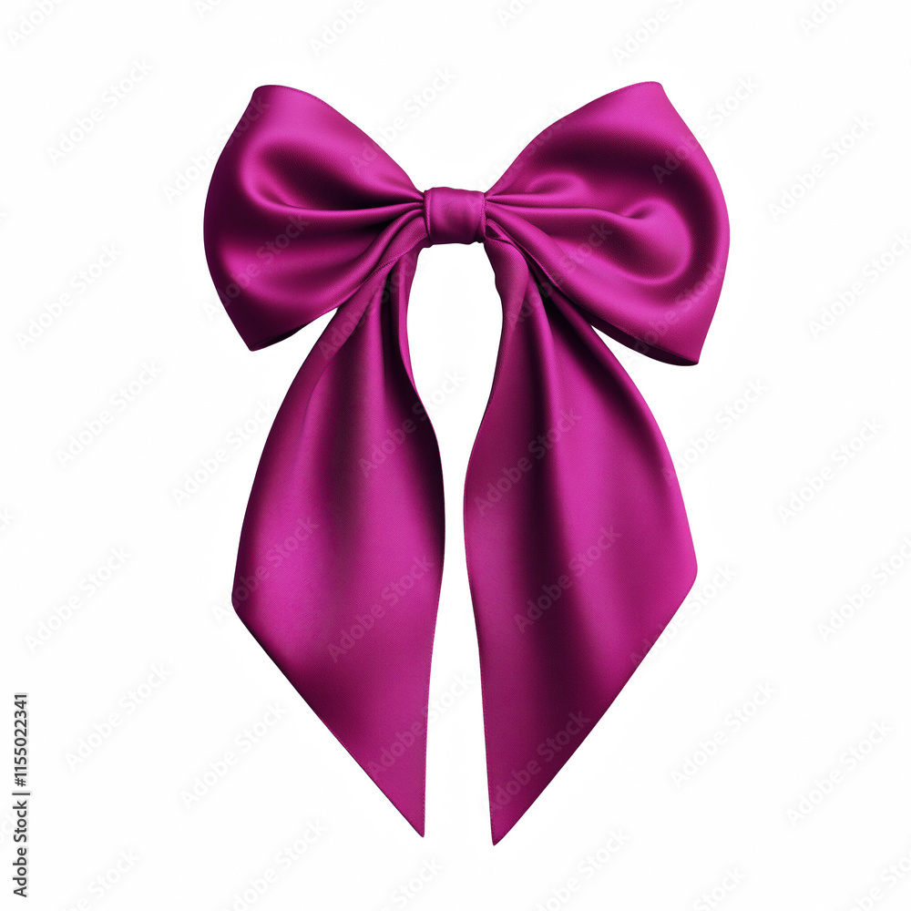 purple bow isolated on transparent background Generative Ai. purple bow isolated on transparent background Generative Ai.