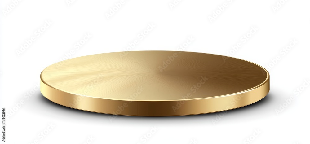 Gold round pedestal isolated on white background. (2) Gold round pedestal isolated on white background. (2)