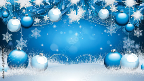 christmas background with snowflakes