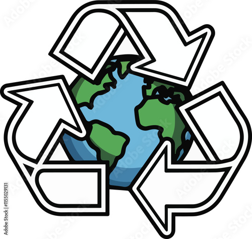 Recycling and sustainability illustration 