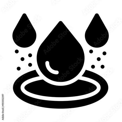 Icon Water Drop With Style Glyph