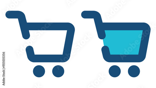 Cart icon set