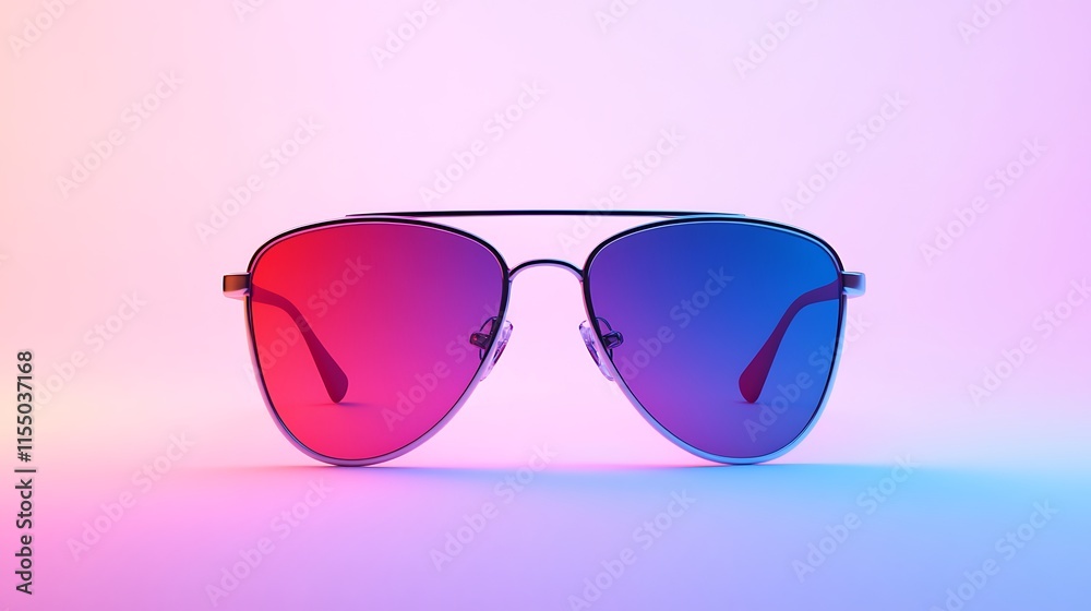 An iron framed pair of sunglasses with green lenses on a white background An iron framed pair of sunglasses with green lenses on a white background