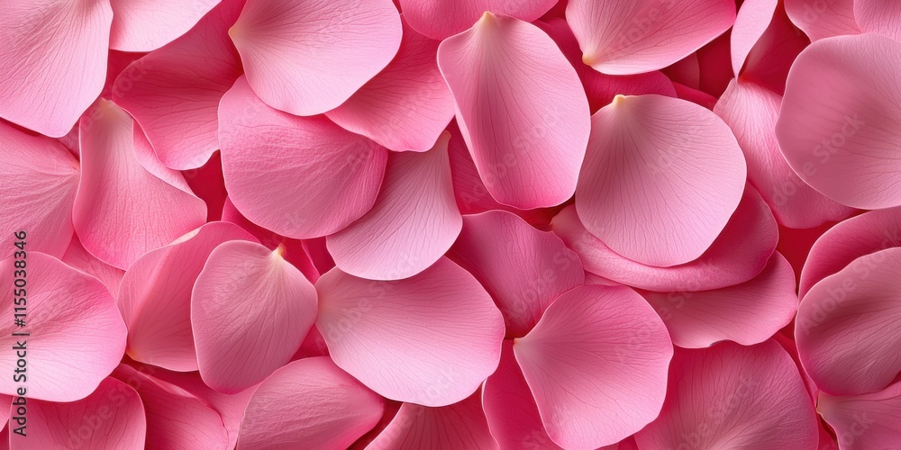 Fototapeta premium Delicate pink rose petals floral arrangement close-up soft texture natural beauty serenity