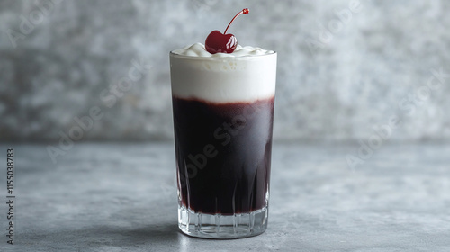 Black cherry soda with whipped cream.