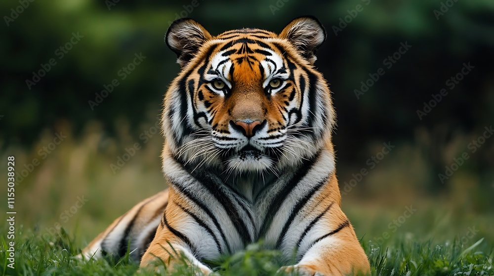 Fototapeta premium Majestic Tiger in Grass