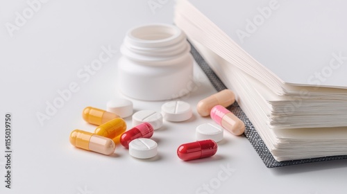 Antiretrovirals HIV and AIDS drugs Concepts, Patient Journal Documenting Antiretroviral Therapy with Capsules and Tablets for Health Tracking