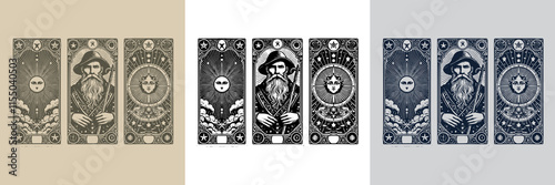 monk playing card tattoo design inspired by enlightenment