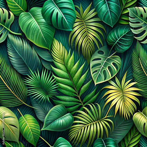 Tropical Leaf Pattern for Summer Designs.