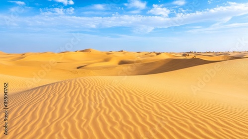 Fototapeta Naklejka Na Ścianę i Meble -  Desert Mining Pit Under Harsh Sunlight