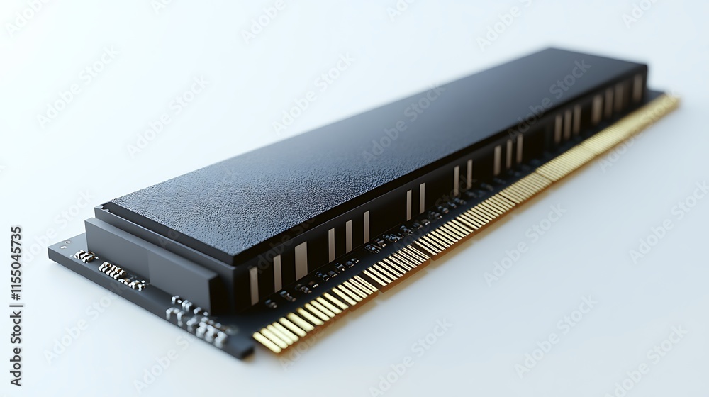 Computer memory module isolated on white background Computer memory module isolated on white background