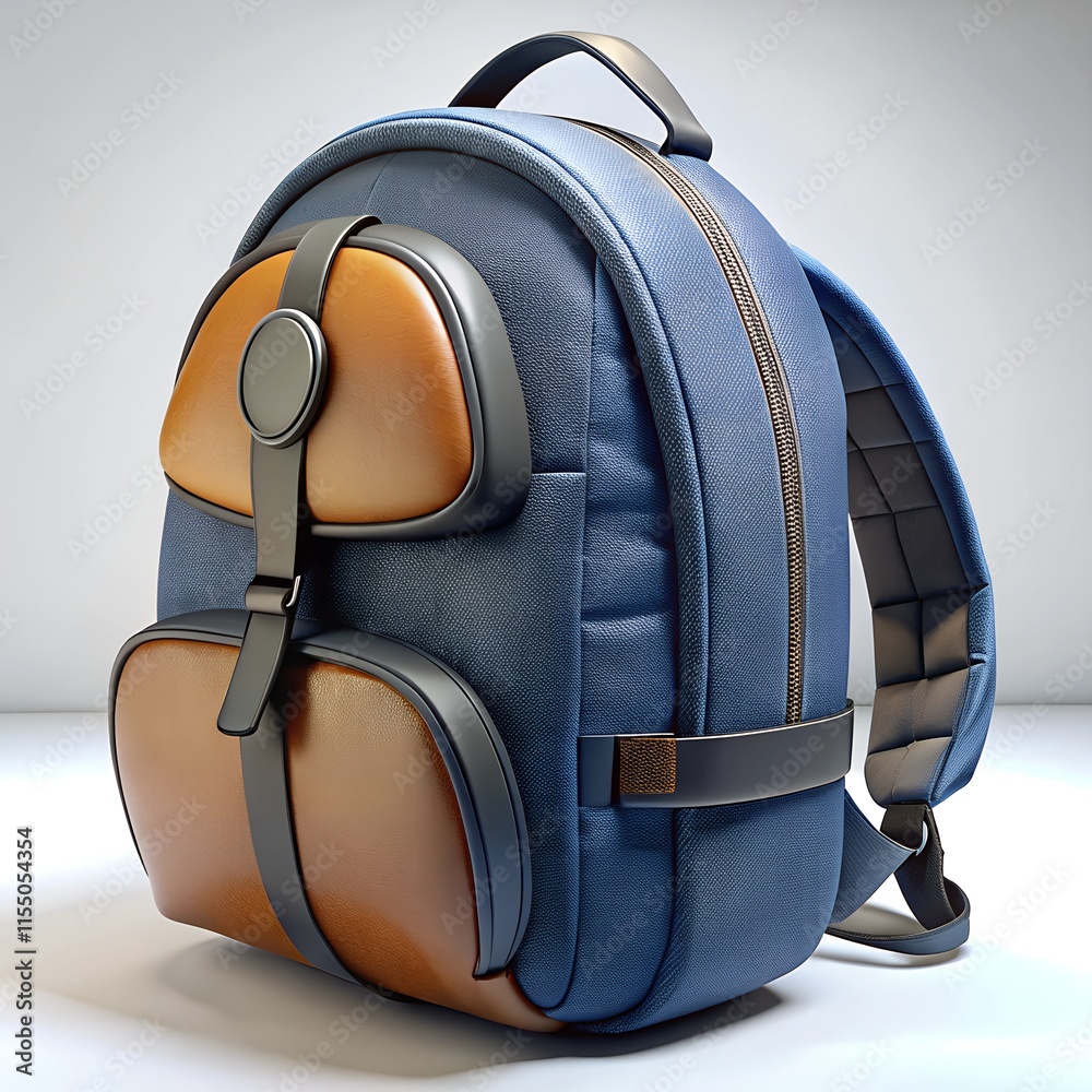 Naklejka premium backpack isolated on white background