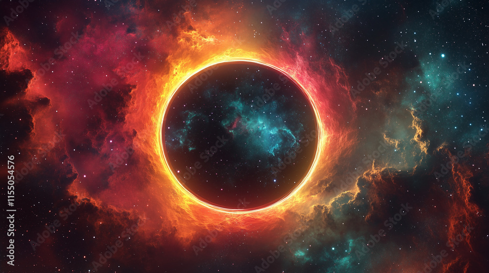 Obraz premium Glowing circular portal 