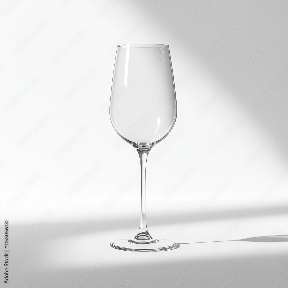 Empty clear wine glass on white background. (2) Empty clear wine glass on white background. (2)