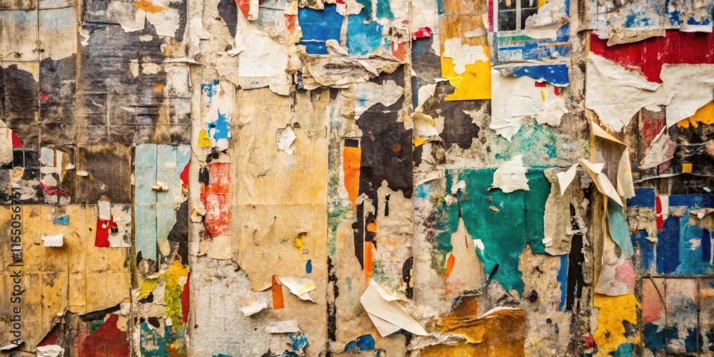 Torn street poster background with abstract retro paper collage , urban, grunge, vintage, texture, torn, weathered, poster, abstract Torn street poster background with abstract retro paper collage , urban, grunge, vintage, texture, torn, weathered, poster, abstract