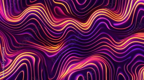  abstract background with flowing lines in purple and orange hues