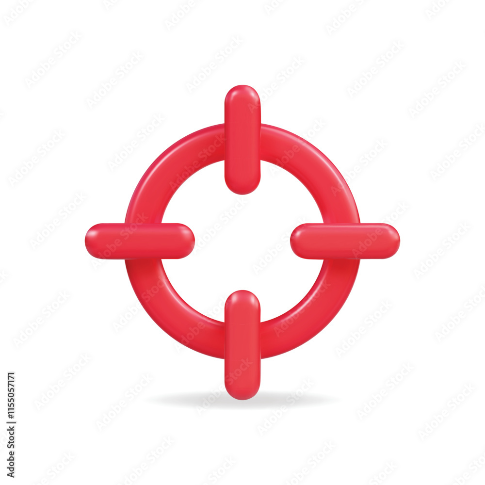 3d vector icon of a modern abstract red circular design emphasizing creativity and style 3d vector icon of a modern abstract red circular design emphasizing creativity and style