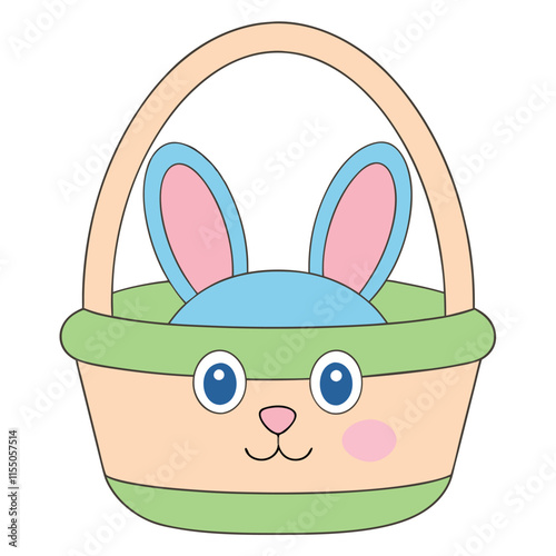 Celebrate Easter Day with this delightful collection of graphic elements in vector illustration style  Vector Illustration photo