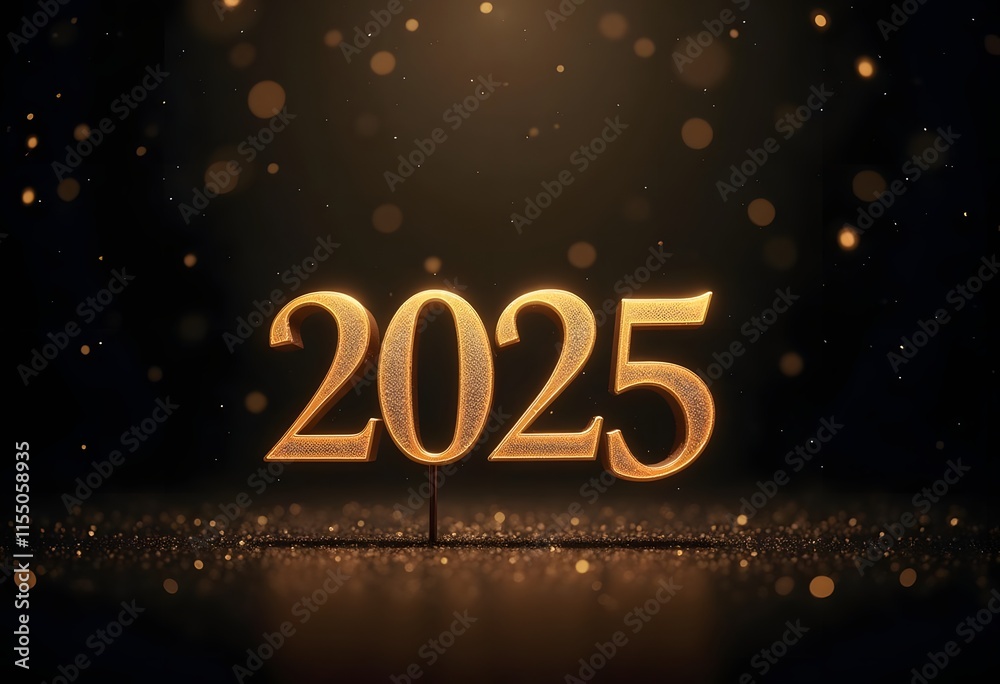 2025 New Year festive banner. Gold color. New Year 2025 bright holiday background. Bokeh lights. Vector illustration.
2025 New Year festive banner. Gold color. New Year 2025 bright holiday background. Bokeh lights. Vector illustration.