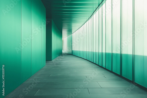 Gradient mint green teal urban wall texture. Modern pattern for wallpaper design. Creative urban city background for advertising mockups. Abstract open composition Minimal geometric style solid colors