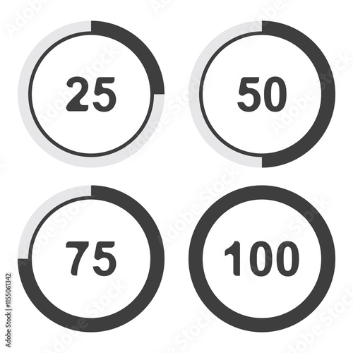 Set of timing icons, set of timing icons