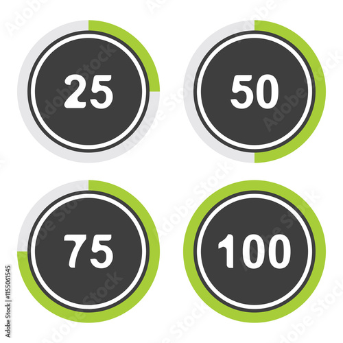 Set of timing icons, set of timing icons